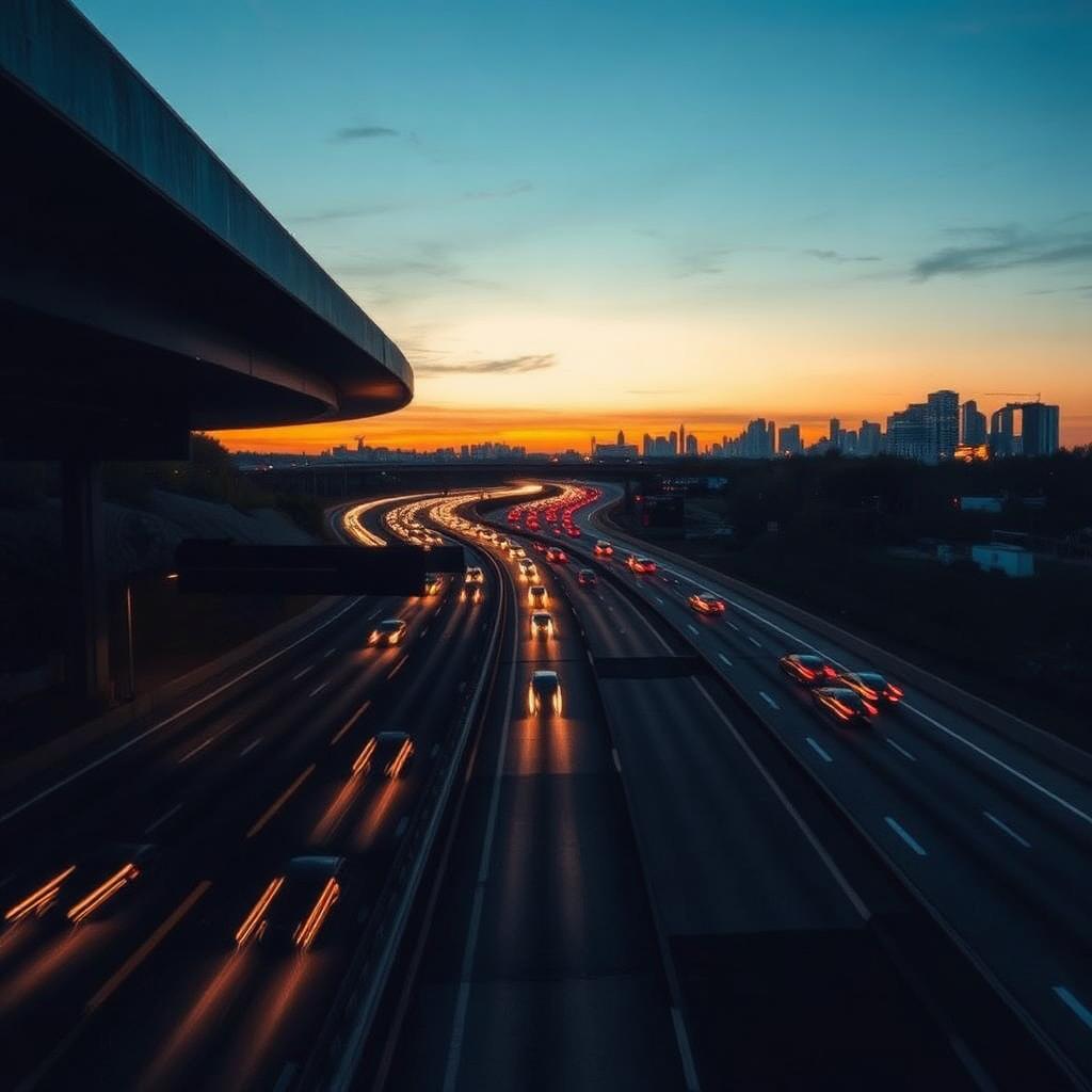 Highway approach to Toronto Pearson International Airport