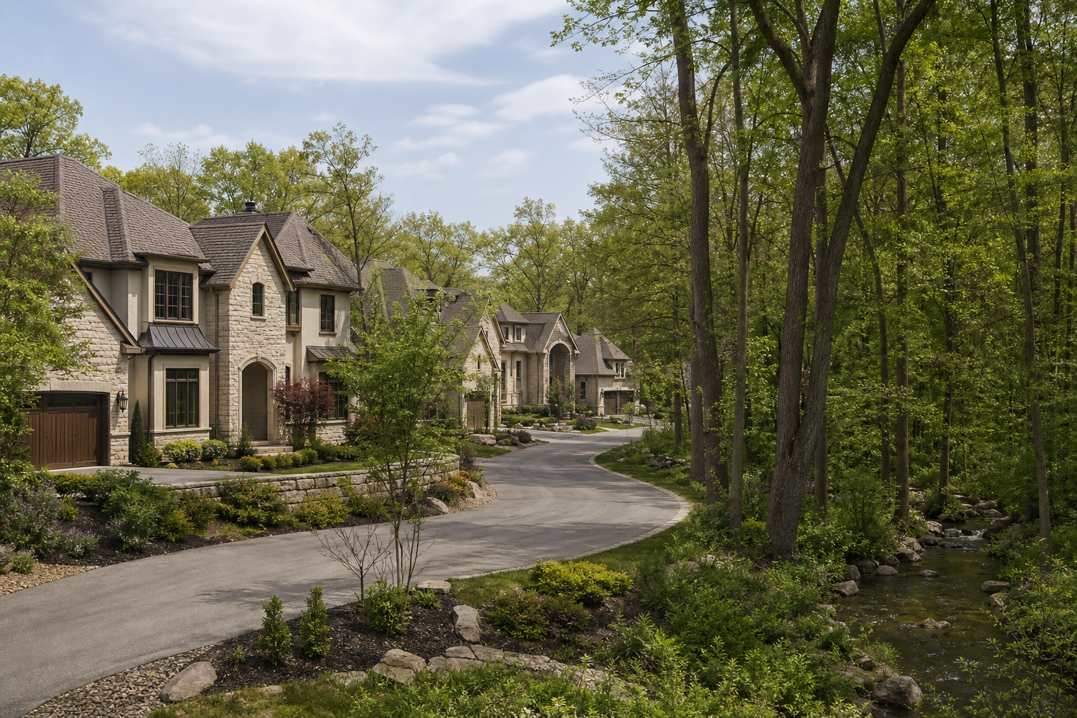 Luxury detached home rendering — Rosemont Grove by Hallett Homes